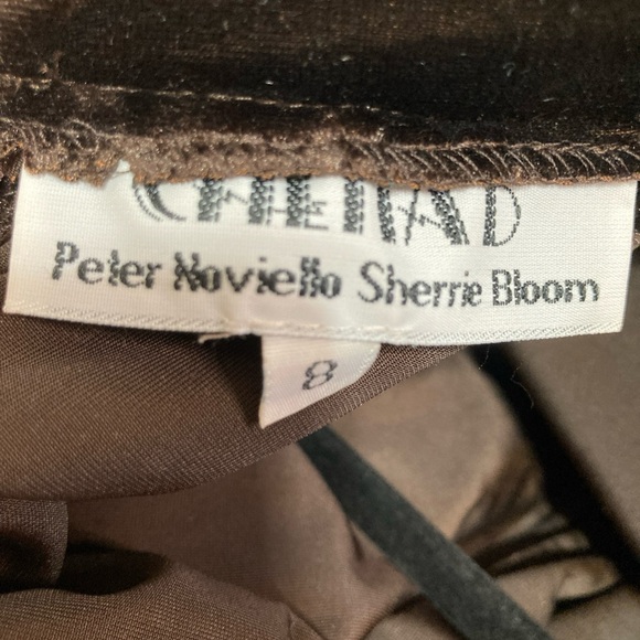 Vintage Chetta B Velvet Brown Maxi Dress Sz 8 Forest Fairy Wimsygoth Goblincore - Picture 4 of 4